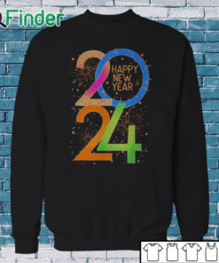 Sweatshirt Official Happy New Year 2024 Letter Print Casual Shirt
