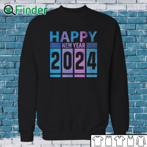 Sweatshirt Vintage Happy New Year 2024 fun shirt