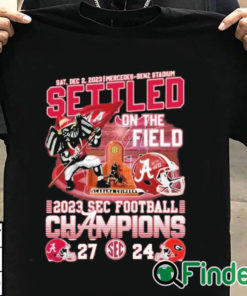 T shirt black 2023 SEC Champions Alabama Football Alabama 27 24 Georgia Shirt