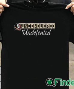 T shirt black FSU Unconquered Undefeated Shirt