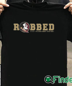 T shirt black Florida State University Robbed FSU Shirt