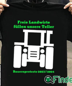 T shirt black Harald Schmidt Freie Landwirte Fullen Unsere Teller Shirt