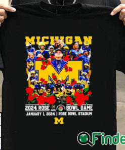 T shirt black Michigan 2024 Rose Bowl Game January 1 2024 Bowl Season 2023 2024 Shirt