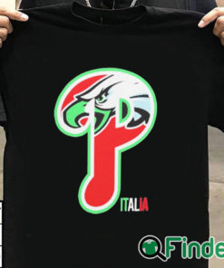 T shirt black Philadelphia Eagles Italia Shirt