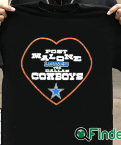 T shirt black Post Malone loves The Dallas Cowboys T shirt