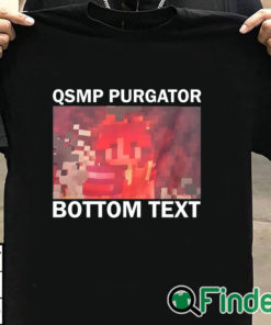 T shirt black Qsmp Purgatory Bottom Text T Shirt