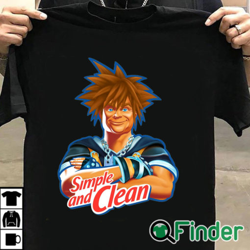 T shirt black Simple And Clean Kingdom Hearts And Mr Clean Raglan