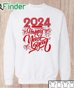 Unisex Sweatshirt 2024 HAPPY NEW YEAR Letter Print Unisex Shirt