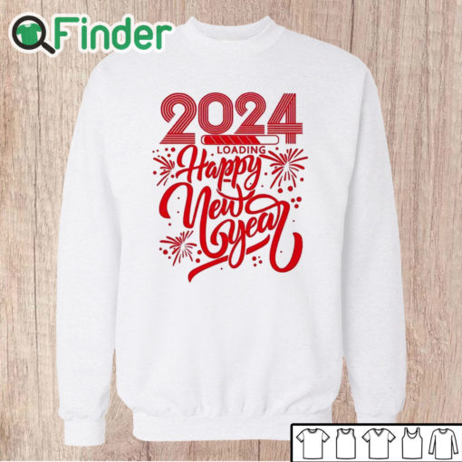 Unisex Sweatshirt 2024 HAPPY NEW YEAR Letter Print Unisex Shirt