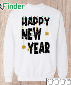 Unisex Sweatshirt HAPPY NEW YEAR Letter Print Sweatshirt