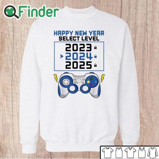 Unisex Sweatshirt Happy New Year 2024 And Gamepad Print T shirt