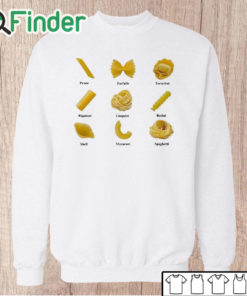 Unisex Sweatshirt Shapes Of Pasta Crewneck Sweatshirt