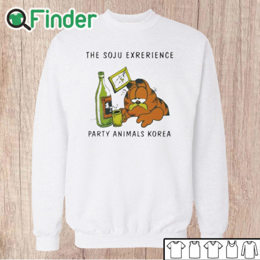 Unisex Sweatshirt The Soju Experience Party Animals Korea Shirt Garfield Cat