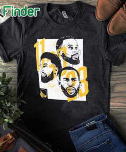 black T shirt 11 30 23 Warriors Klay Thompson Stephen Curry Draymond Green Shirt