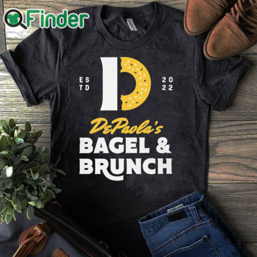 black T shirt Andrew DePaola Bagel And Brunch Shirt