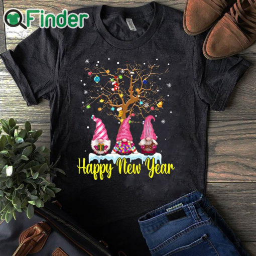 black T shirt Happy New Year Sweatshirts for Women