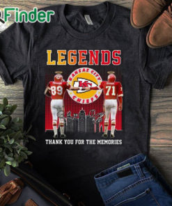 black T shirt KC Chiefs Legends Otis Taylor Ed Budde Shirt