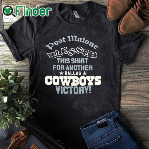 black T shirt Post Malone loves the Dallas Cowboys Unisex T shirt