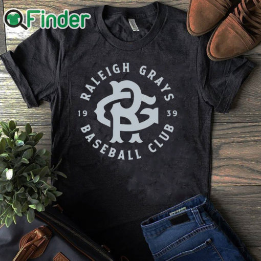 black T shirt Raleigh Grays Baseball Club Shirt