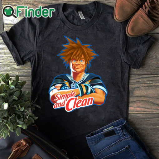 black T shirt Simple And Clean Kingdom Hearts And Mr Clean Raglan