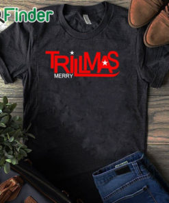 black T shirt Trillmas Merry Hoodie