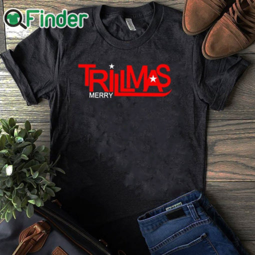 black T shirt Trillmas Merry Hoodie