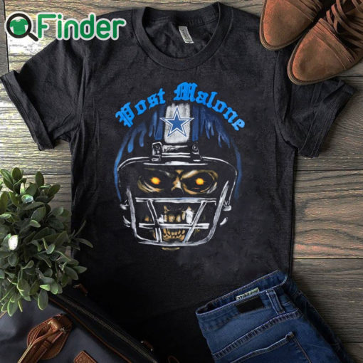 black T shirt Vintage Post Malone Dallas Cowboys Shirt Post Malone Dallas Cowboys Skeleton T Shirt