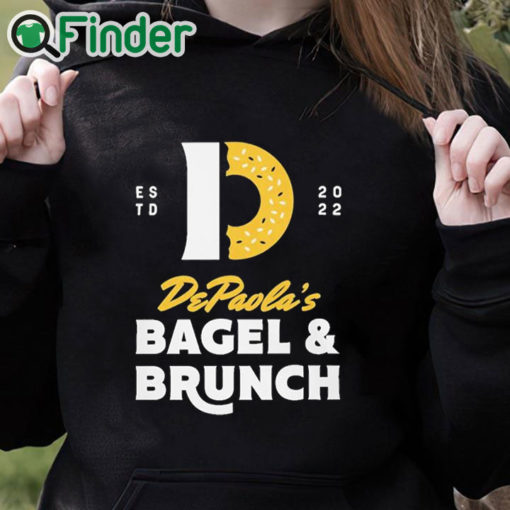 black hoodie Andrew DePaola Bagel And Brunch Shirt