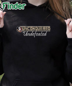 black hoodie FSU Unconquered Undefeated Shirt