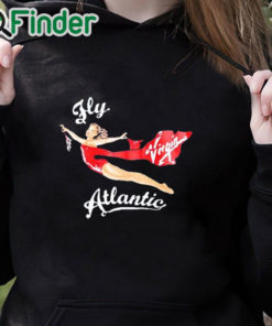 black hoodie Fly Virgin Atlantic Sweatshirt