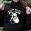 black hoodie I Know Where You Live Santa Claus Shirt