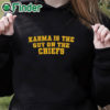 black hoodie Karma Is The Guy On The Chiefs Shirt