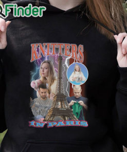 black hoodie Knitters In Paris Shirt