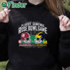 black hoodie Michigan Wolverines vs Alabama Crimson Tide Playoff Semifinal 2024 Rose Bowl T Shirt