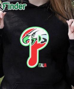 black hoodie Philadelphia Eagles Italia Shirt