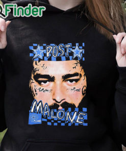 black hoodie Post Malone x Dallas Cowboys photo shirt