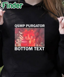 black hoodie Qsmp Purgatory Bottom Text T Shirt