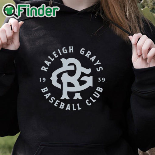 black hoodie Raleigh Grays Baseball Club Shirt