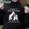black hoodie Retro Bigfoot is More Believable Shirt Than 81 Million Votes Print Sweatshirt