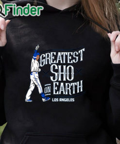 black hoodie Shohei Ohtani Dodgers T Shirt