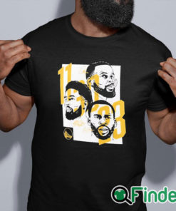 black shirt 11 30 23 Warriors Klay Thompson Stephen Curry Draymond Green Shirt