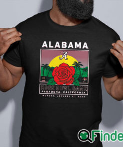 black shirt Crimson Alabama Crimson Tide College Football Playoff 2024 Rose Bowl Shirt