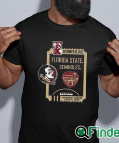 black shirt December 30,2023 Florida State Seminoles Capital One Orange Bowl Shirt