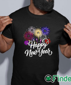 black shirt Fireworks colorful New Years Eve Happy New Year 2024 shirt