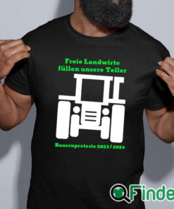 black shirt Harald Schmidt Freie Landwirte Fullen Unsere Teller Shirt