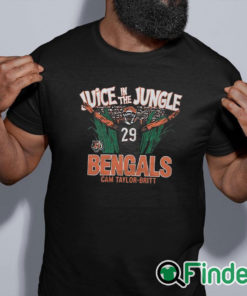 black shirt Juice In The Jungle Bengals Cam Taylor Britt Shirt