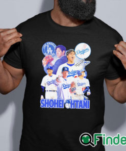 black shirt LA Dodgers Shohei Ohtani Shirt
