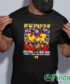 black shirt Michigan 2024 Rose Bowl Game January 1 2024 Bowl Season 2023 2024 Shirt