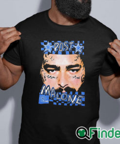 black shirt Post Malone x Dallas Cowboys photo shirt