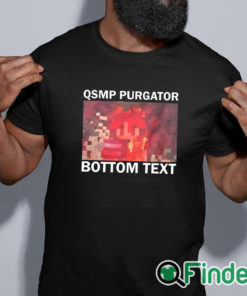black shirt Qsmp Purgatory Bottom Text T Shirt